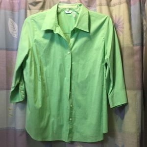 Izod 3/4 sv button front shirt